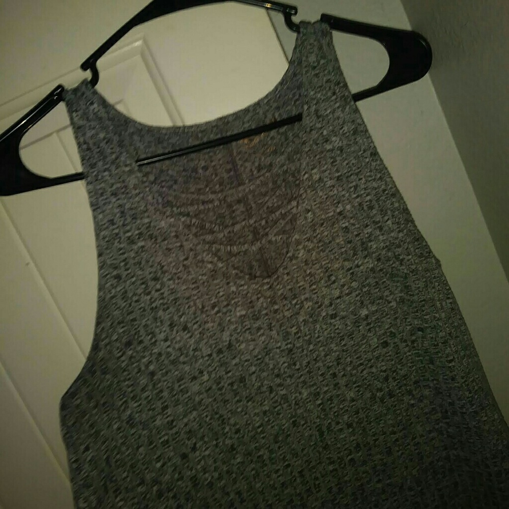 A grey tank top